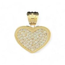 Load image into Gallery viewer, 14KT Yellow Gold Pave CZ Heart Pendant
