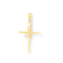 Load image into Gallery viewer, 14KT Yellow Gold Praying Child Cross Pendant
