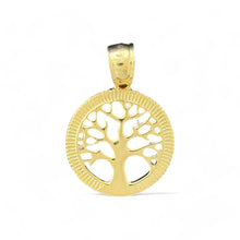 Load image into Gallery viewer, 14KT Yellow Gold Round Tree of Life Pendant
