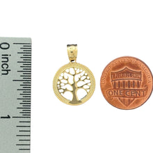 Load image into Gallery viewer, 14KT Yellow Gold Round Tree of Life Pendant
