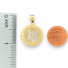 Load image into Gallery viewer, 14KT Yellow Gold Saint Michael Medallion Pendant
