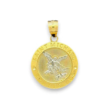 Load image into Gallery viewer, 14KT Yellow Gold Saint Michael Medallion Pendant
