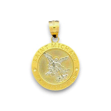 Load image into Gallery viewer, 14KT Yellow Gold Saint Michael Medallion Pendant
