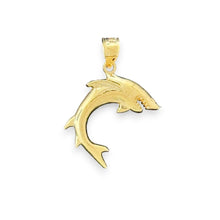 Load image into Gallery viewer, 14KT Yellow Gold Shark Pendant
