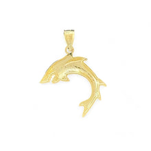 Load image into Gallery viewer, 14KT Yellow Gold Shark Pendant
