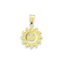 Load image into Gallery viewer, 14KT Yellow Gold Smiling Sun Pendant
