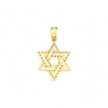 Load image into Gallery viewer, 14KT Yellow Gold Star of David Pendant with CZ Accents
