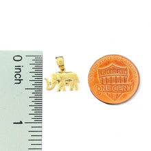 Load image into Gallery viewer, 14KT Yellow Gold Very Small Elephant Pendant
