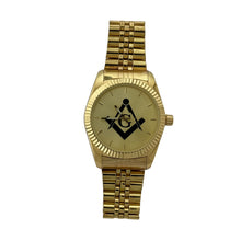Load image into Gallery viewer, Masonic Gold Stainless Steel Watch
