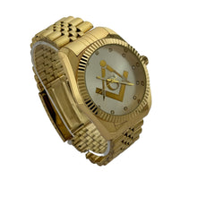 Load image into Gallery viewer, Captain Bling Masonic Gold Stainless Steel Watch: Gold Tone
