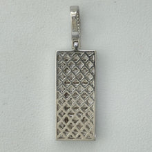 Load image into Gallery viewer, Sterling Silver CZ Gold Bar Pendent
