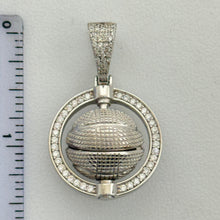 Load image into Gallery viewer, Sterling Silver CZ Spinner Basketball Pendent
