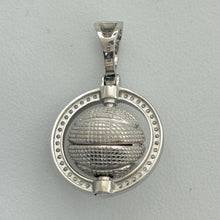 Load image into Gallery viewer, Sterling Silver CZ Spinner Basketball Pendent
