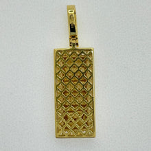 Load image into Gallery viewer, Sterling Silver CZ Gold Bar Pendent
