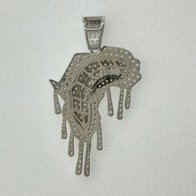 Load image into Gallery viewer, Sterling Silver CZ Africa Map Drip Pendent
