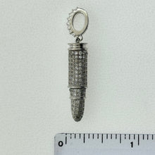 Load image into Gallery viewer, Sterling Silver CZ Bullet Pendent
