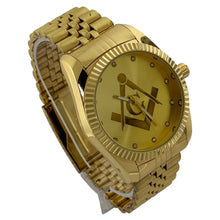 Load image into Gallery viewer, Captain Bling Masonic Gold Stainless Steel Watch: Gold Tone
