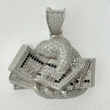 Load image into Gallery viewer, Sterling Silver CZ Money in Hand Pendent
