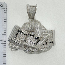 Load image into Gallery viewer, Sterling Silver CZ Money in Hand Pendent
