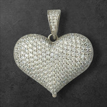 Load image into Gallery viewer, Sterling Silver CZ Heart Pendent
