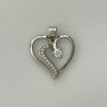 Load image into Gallery viewer, Sterling Silver CZ Heart Pendent
