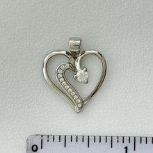 Load image into Gallery viewer, Sterling Silver CZ Heart Pendent
