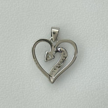 Load image into Gallery viewer, Sterling Silver CZ Heart Pendent
