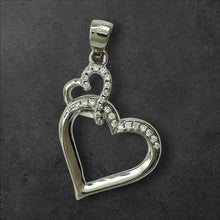 Load image into Gallery viewer, Sterling Silver CZ Heart Pendent
