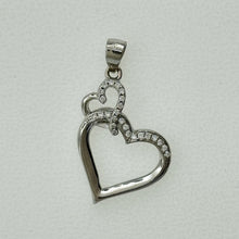 Load image into Gallery viewer, Sterling Silver CZ Heart Pendent
