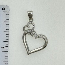 Load image into Gallery viewer, Sterling Silver CZ Heart Pendent
