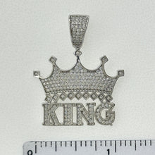 Load image into Gallery viewer, Sterling Silver CZ King Pendent
