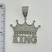 Load image into Gallery viewer, Sterling Silver CZ King Pendent
