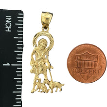 Load image into Gallery viewer, 10KT Gold Saint with Dogs Pendant - 2.87g Religious Jewelry
