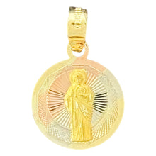 Load image into Gallery viewer, 10KT Gold Round Saint Pendant - 0.85g
