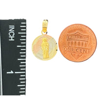 Load image into Gallery viewer, 10KT Gold Round Saint Pendant - 0.85g
