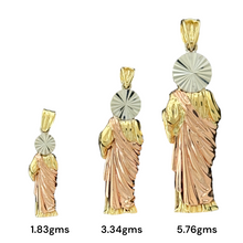 Load image into Gallery viewer, 10KT Gold Saint Pendants with CZ Stones - 1.83g, 3.34g, 5.76g
