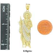 Load image into Gallery viewer, 10KT Gold Saint Pendants with CZ Stones - 2.61g, 3.68g, 6.18g
