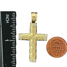 Load image into Gallery viewer, 10KT Gold Diamond-Accented Cross Pendant - 3g
