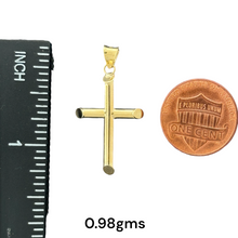 Load image into Gallery viewer, 10KT Gold Plain Cross Pendants - 2g, 0.9g
