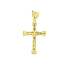 Load image into Gallery viewer, 10KT Gold Pave CZ Cross Pendant - 3.72g
