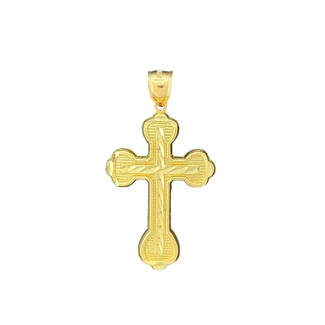 10KT Gold Ornate Cross Pendant - 5.14g