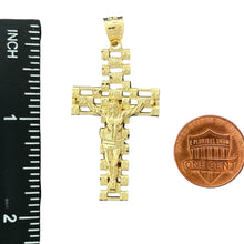 Load image into Gallery viewer, 10KT Gold Crucifix Pendant with Openwork Design - 2.92g
