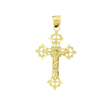 Load image into Gallery viewer, 10KT Gold Filigree Crucifix Pendant - 2.63g
