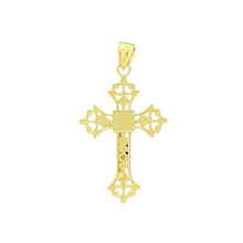 Load image into Gallery viewer, 10KT Gold Filigree Crucifix Pendant - 2.63g
