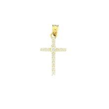 Load image into Gallery viewer, 10KT Gold CZ Cross Pendant - 1.30g
