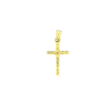 Load image into Gallery viewer, 10KT Gold CZ Cross Pendant - 1.30g
