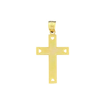 Load image into Gallery viewer, 10KT Gold Cross Pendant with Heart Cutouts - 1g
