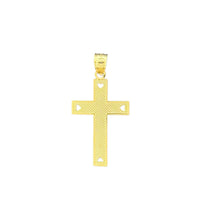 Load image into Gallery viewer, 10KT Gold Cross Pendant with Heart Cutouts - 1g
