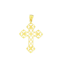 Load image into Gallery viewer, 10KT Gold Filigree Cross Pendant - 0.97g
