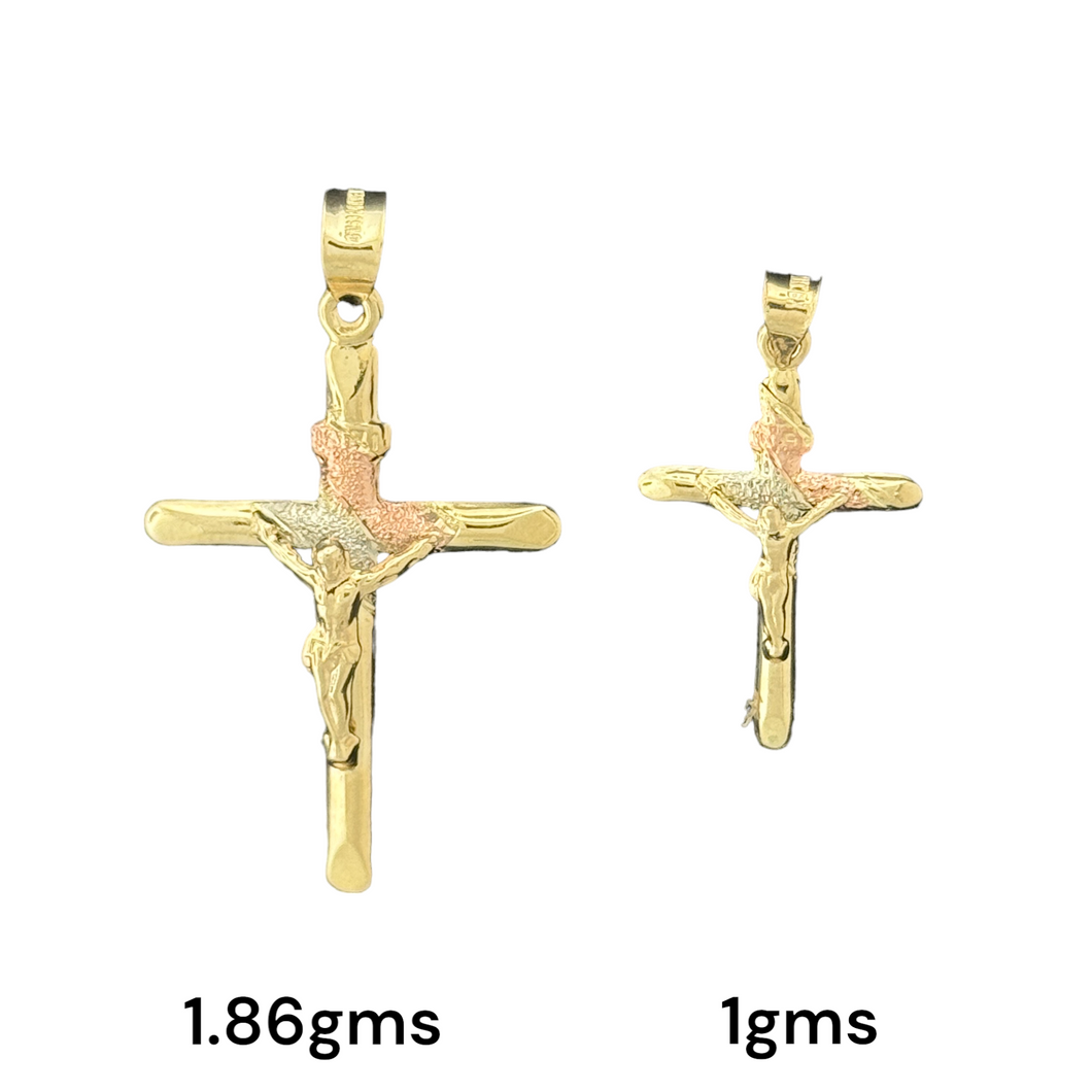 10KT Gold Crucifix Pendants - 1.86g, 1g
